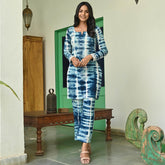 Blue Shibori Kurta Set