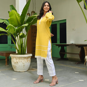 Mustard Yellow Kurta Set