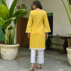 Mustard Yellow Kurta Set