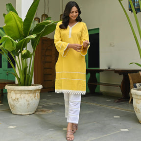 Mustard Yellow Kurta Set