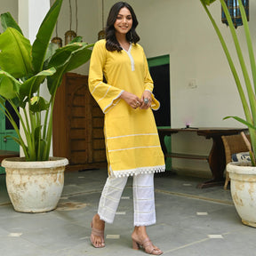 Mustard Yellow Kurta Set