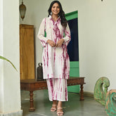 Pink Shibori Kurta Set