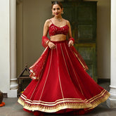 Maroon Gota Lehenga Set