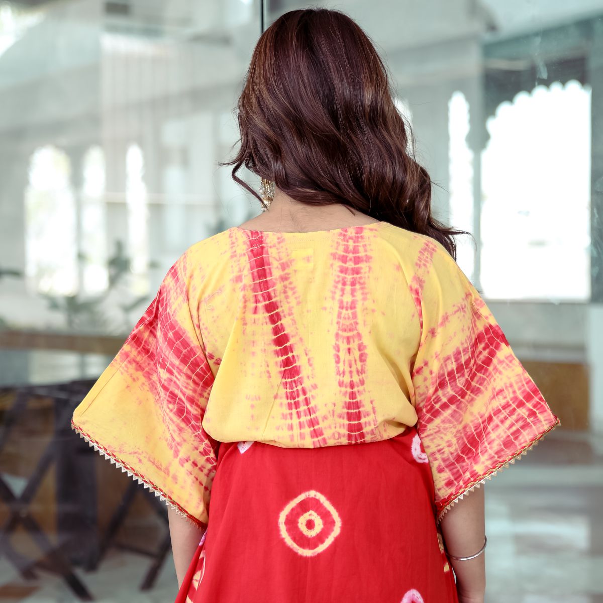 Red Yellow Kaftan Set